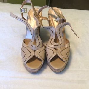 Aldo tan/cork wedges. Size 38.